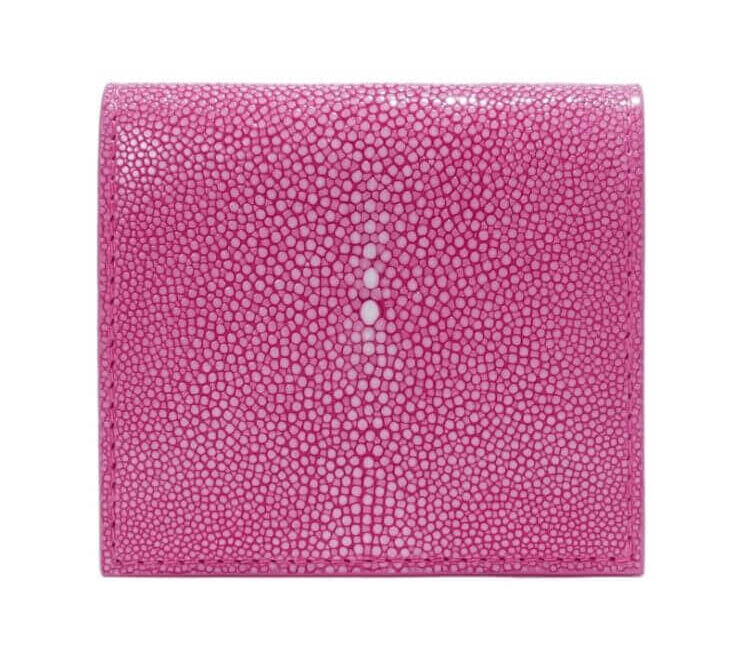 バハリ（BAHARI）の二つ折り財布エイ革ピンク