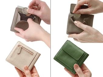 博多の森レザー人気 おすすめ レディース二つ折り財布 キャシュレス財布 の機能性