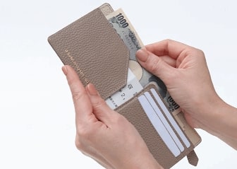 博多の森レザー人気 おすすめ レディース二つ折り財布 キャシュレス財布 の内側