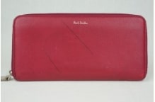 ボールペンで汚れてしまったポールスミスの赤い長財布