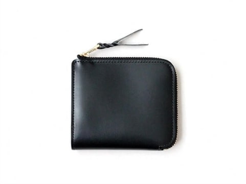 黒のＬ字型二つ折り財布