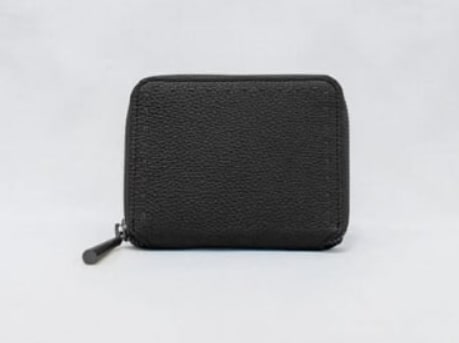 黒のラウンドファスナーミニ財布