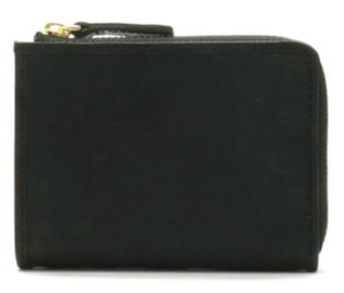  黒のLファスナー二つ折りミニ財布