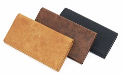 キャメル、ダークブラウン、ブラックの長財布