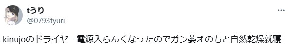 KINUJOドライヤーの悪い口コミ2:急に壊れてしまった